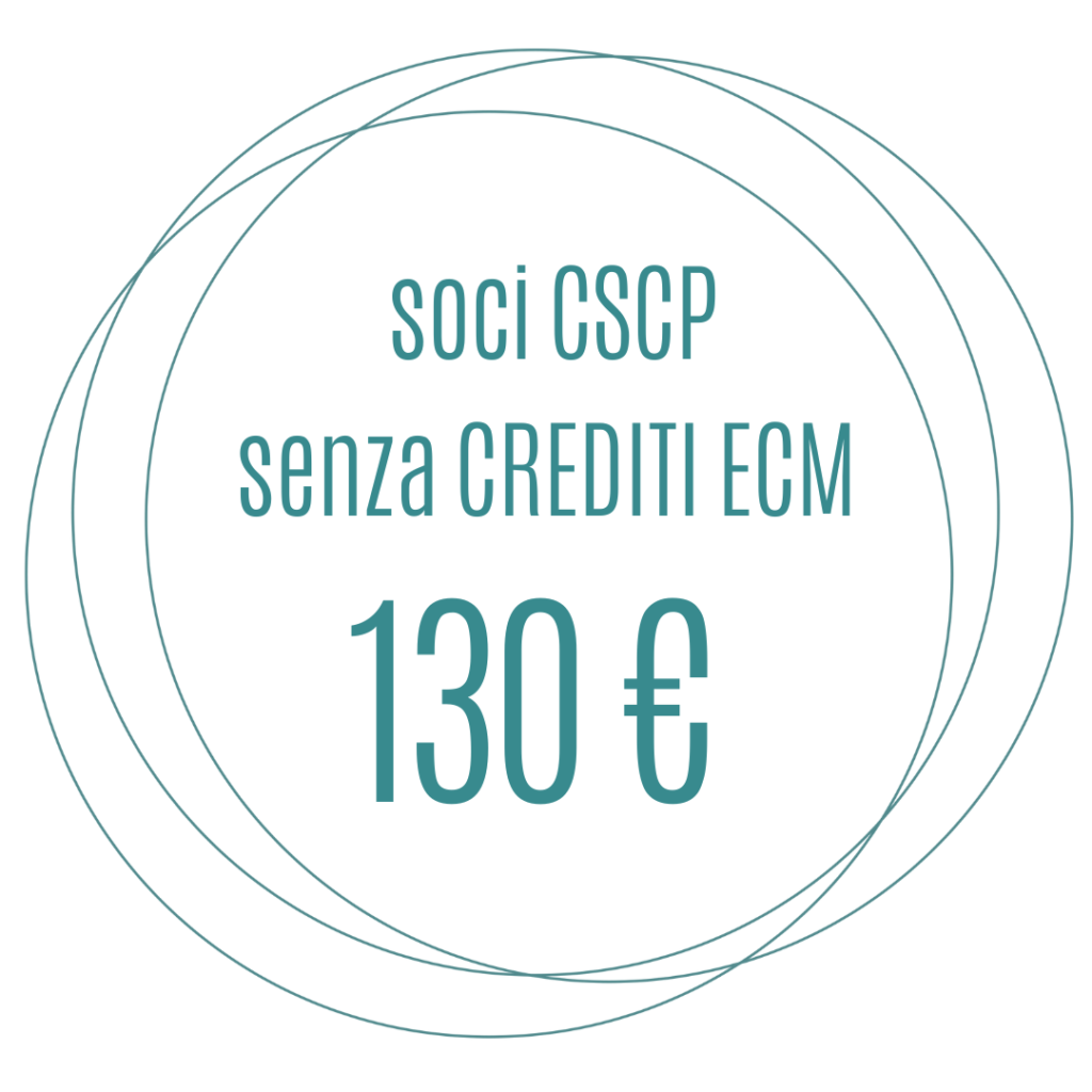 prezzo formazione senza ECM per soci CSCP 130 euro